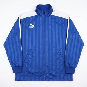 Vintage Puma Hit Union Track Jacket Blue Striped Big Logo Made In Japan Mens XO